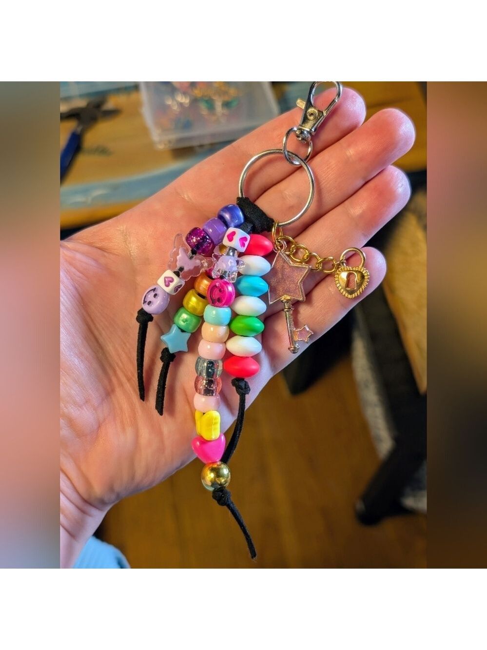 Colorful Beaded Keychain/Bag Charm